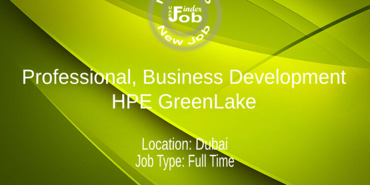 Professional, Business Development-HPE GreenLake