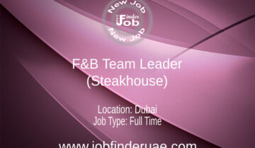 F&B Team Leader (Steakhouse)