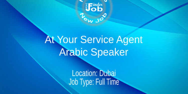 At Your Service Agent - Arabic Speaker