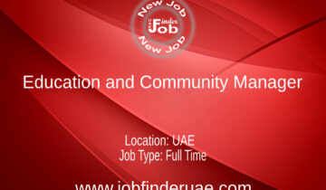 Education and Community Manager