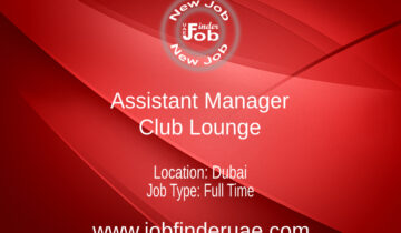 Assistant Manager -Club Lounge