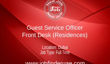 Guest Service Officer- Front Desk (Residences)