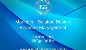 Manager - Solution Design - Revenue Management