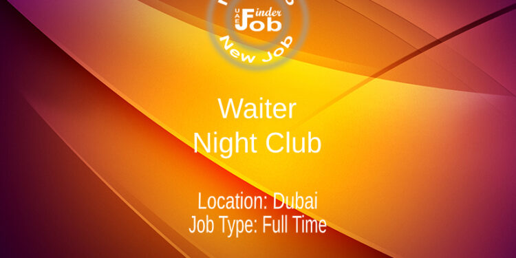 Waiter - Night Club