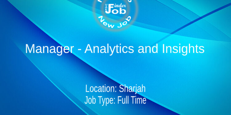 Manager - Analytics and Insights
