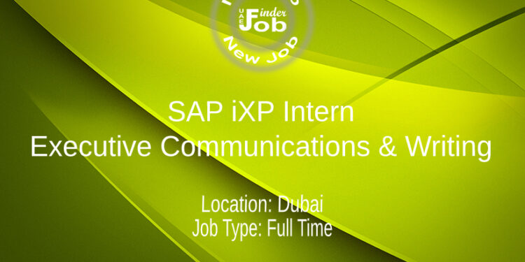 SAP iXP Intern - Executive Communications & Writing
