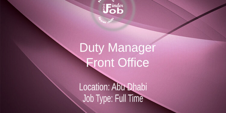 Duty Manager - Front Office