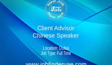 Client Advisor - Chinese Speaker