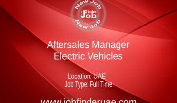 Aftersales Manager - Electric Vehicles