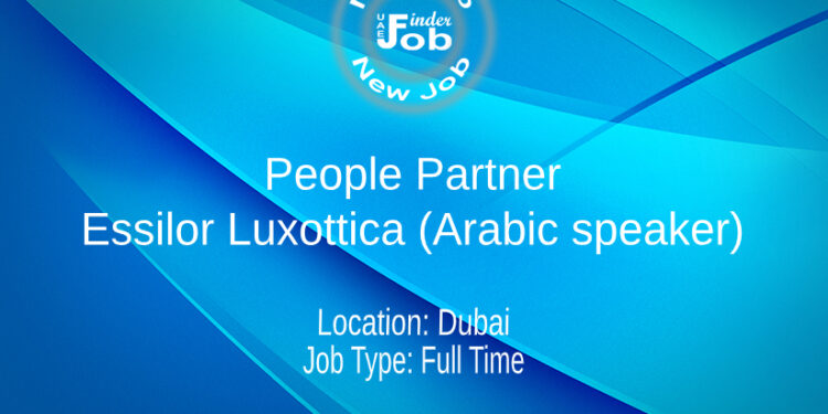 People Partner - Essilor Luxottica (Arabic speaker)