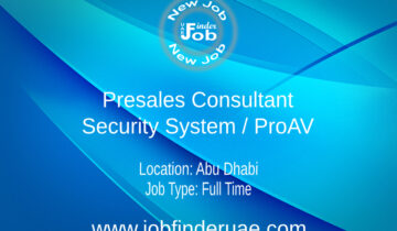 Presales Consultant - Security System / ProAV