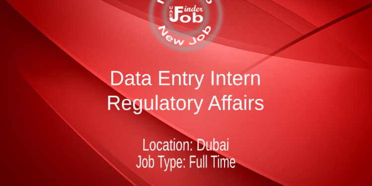 Data Entry Intern - Regulatory Affairs